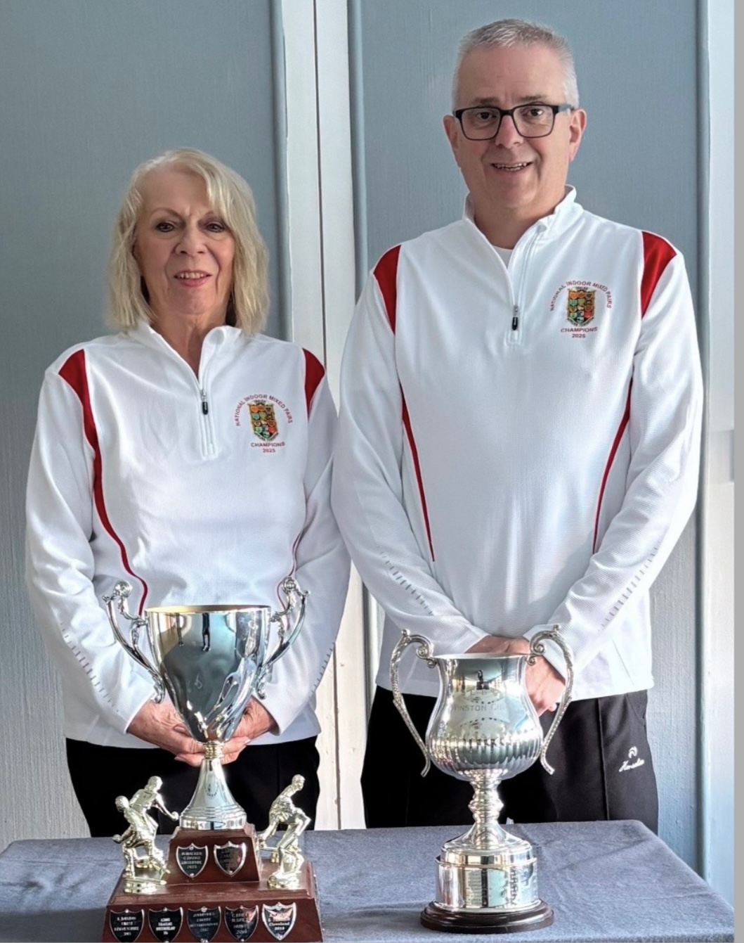 Jane Skillings and Kevin Rolfe won the EBF National and County Indoor Mixed Pairs 2025