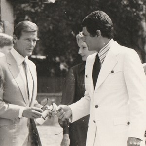 Roger Moore at James Clavell's daughter's wedding 1974 Roger Moore at James Clavell's daughter's wedding 1974
