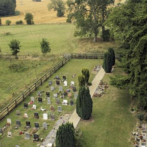 Oakley Burial Ground from St Leonard's Church Tower