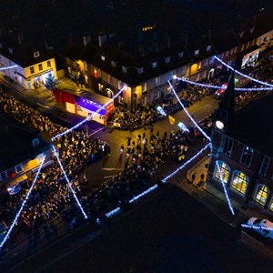 Christmas in Wareham from the air