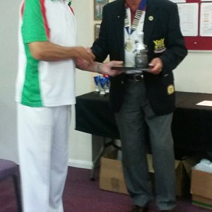 Alan Croshaw winner of the Jock Hunter Trophy in the Welwyn Hatfield Finals.  Well done Alan.