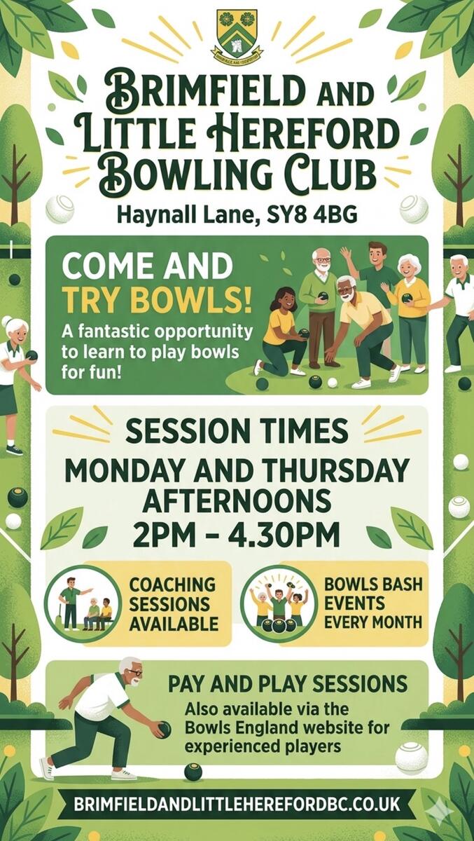 Brimfield and Little Hereford Bowling Club New to Bowls