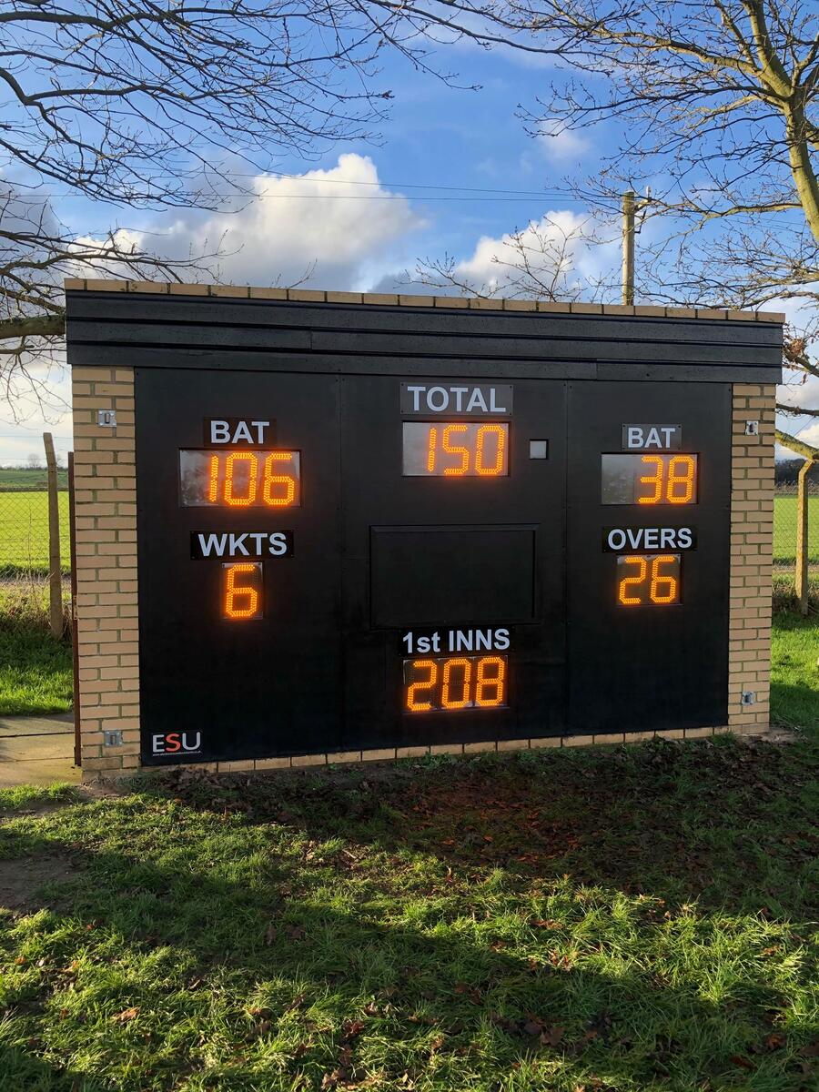 External Funding has enabled the club to benefit from a new scoreboard