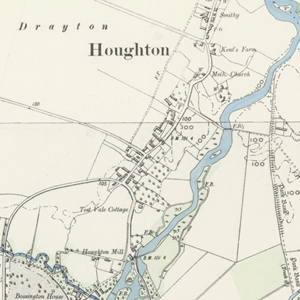 Victorian map showing South Houghton