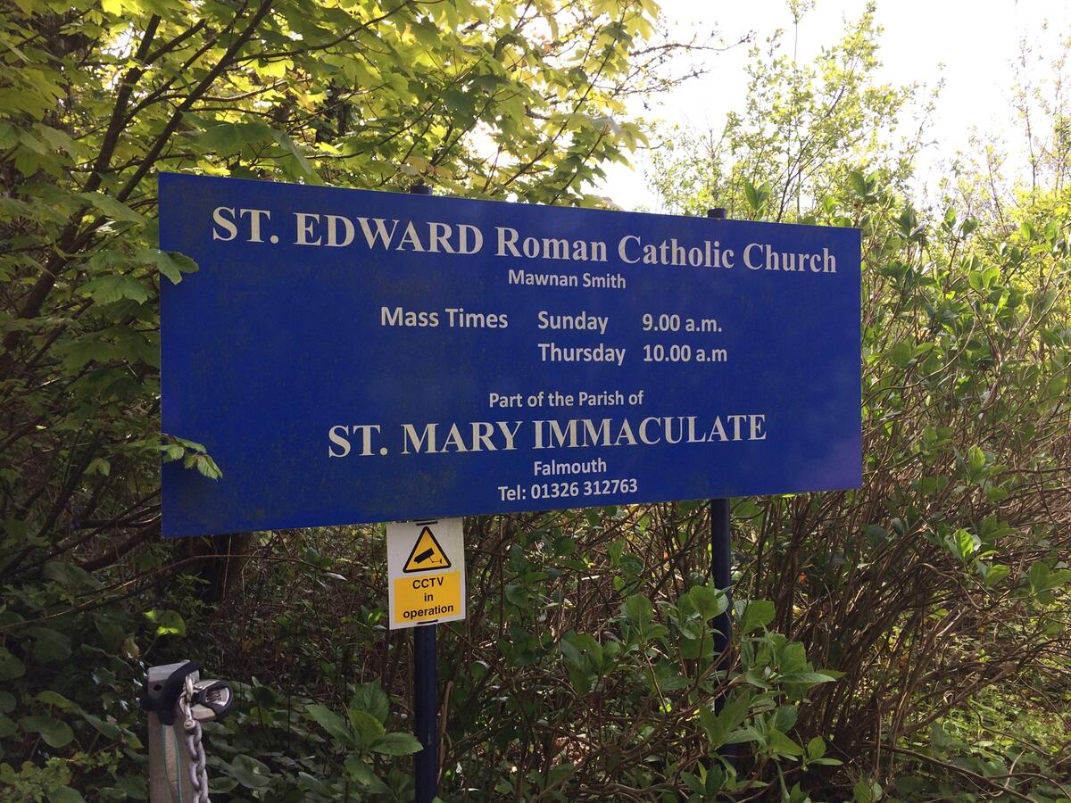 St Ewards Catholic Church, Old Church Road, Mawnan Smith. Sunday Mass 9.00am. Please check website for notice of unavailable changes to regular weekly schedule.
