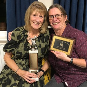 Jan & Jan with 'P&D B League Winners Awards 1/11/25