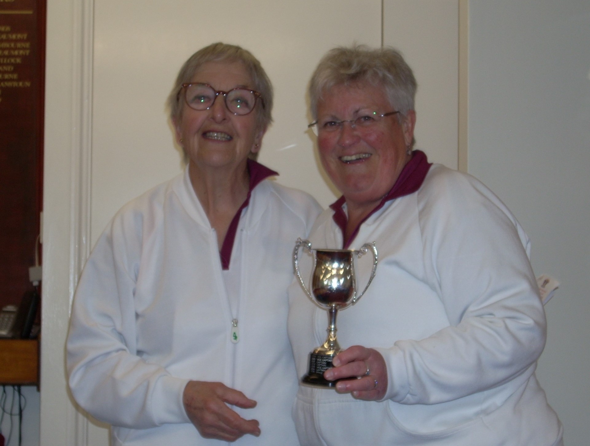 Wendy (left) presented the Cup to Elaine