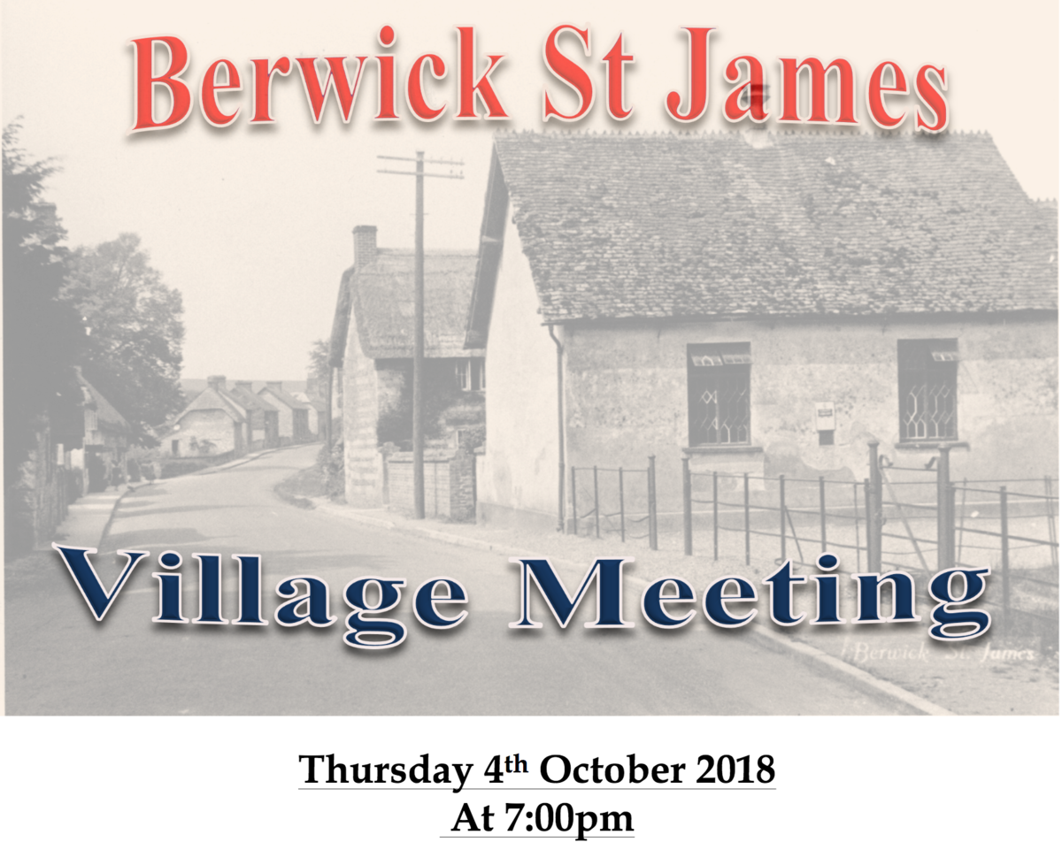 Berwick St James Parish 4th October '18