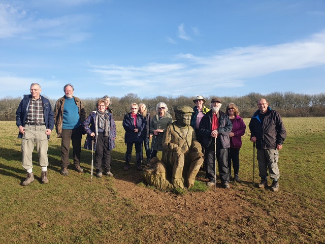 Some of the Linton Walkers at the Hucking Estate, New Year's Day 2022