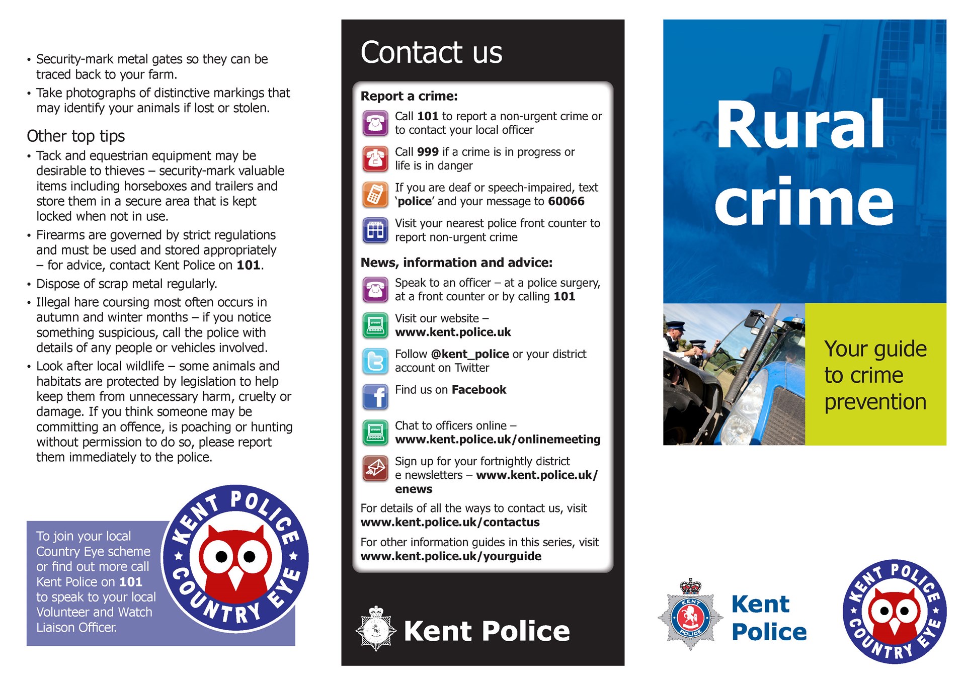 Dunton Green Parish Council Your guide to.. Rural crime