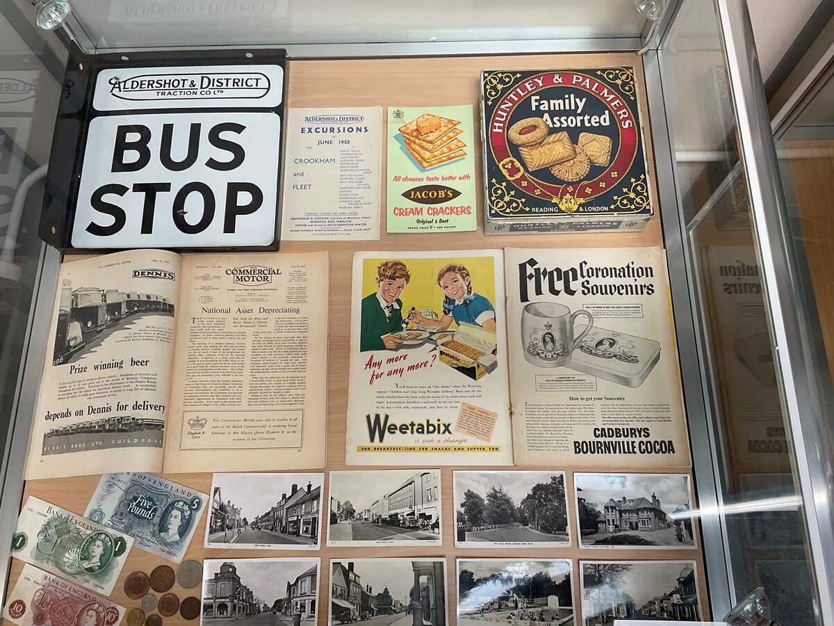 Display of 1950s items