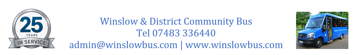 Winslow and District Community Bus 2025 Winslow and District Community Bus 2025