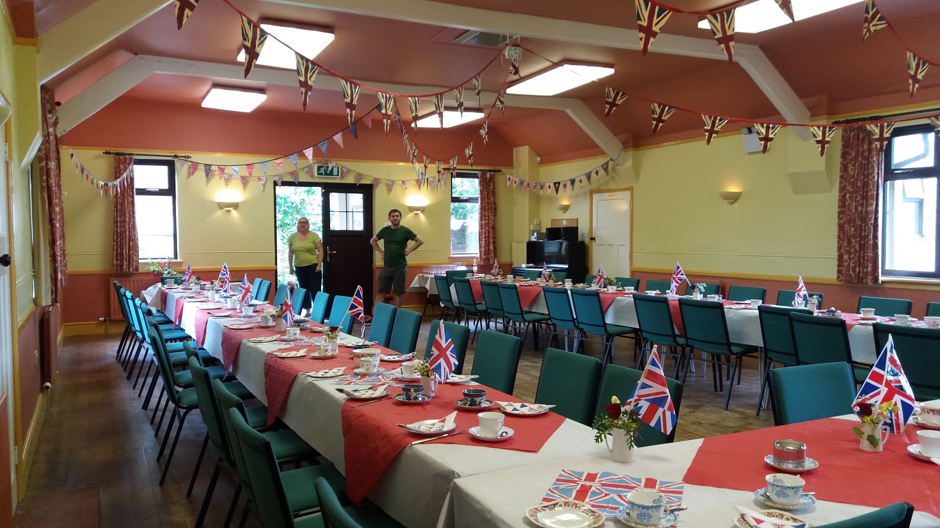 Village hall decked out for the Queen's 90th celebration