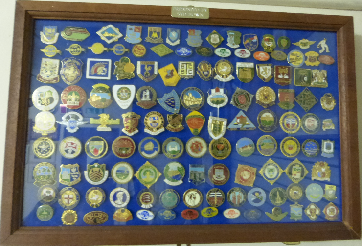 Badges of Syd Brown 1/3. Syd was President from 1993-1995 and then from 1999-2000