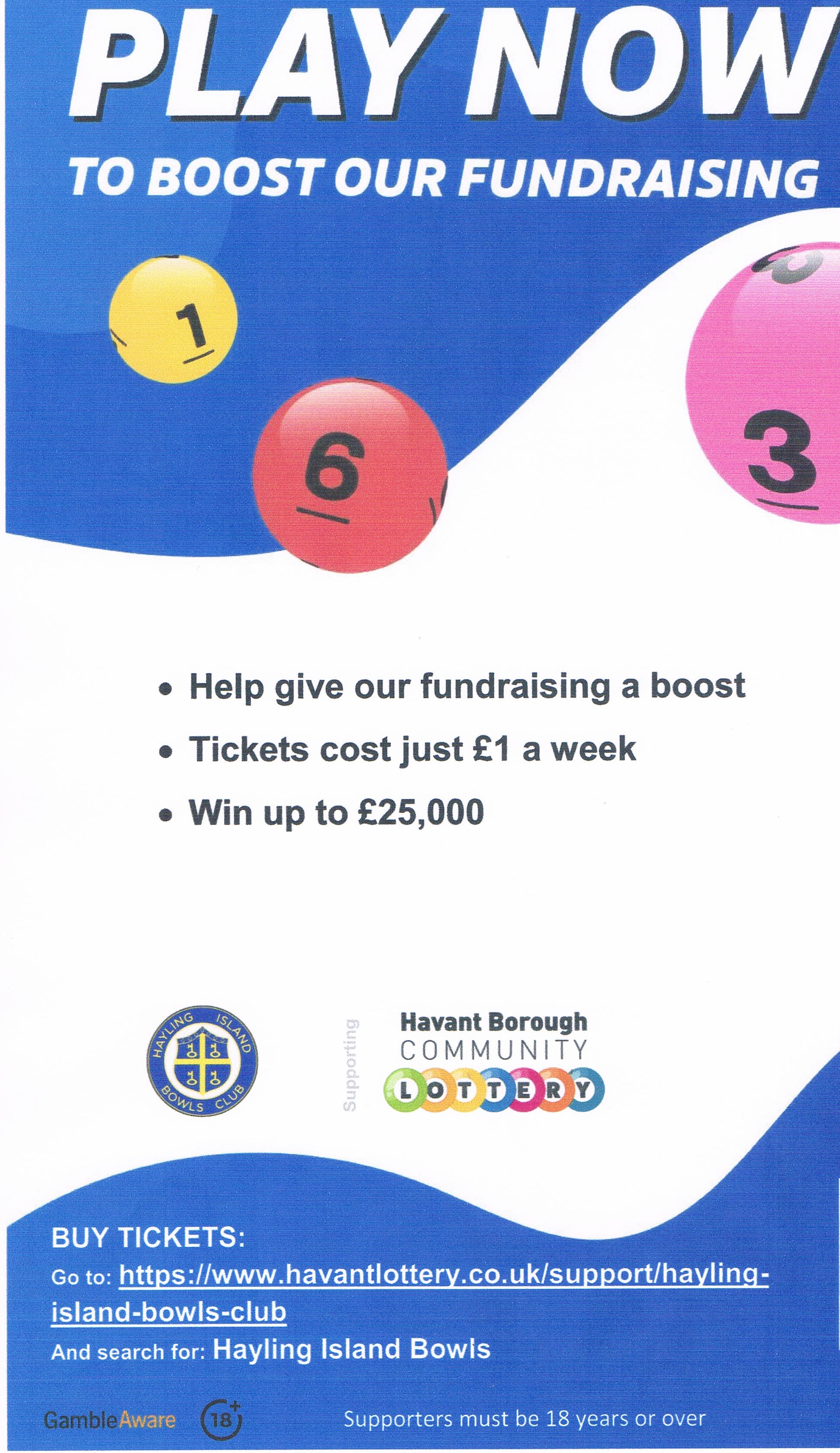 Hayling Island Bowls Club Havant BC Lottery