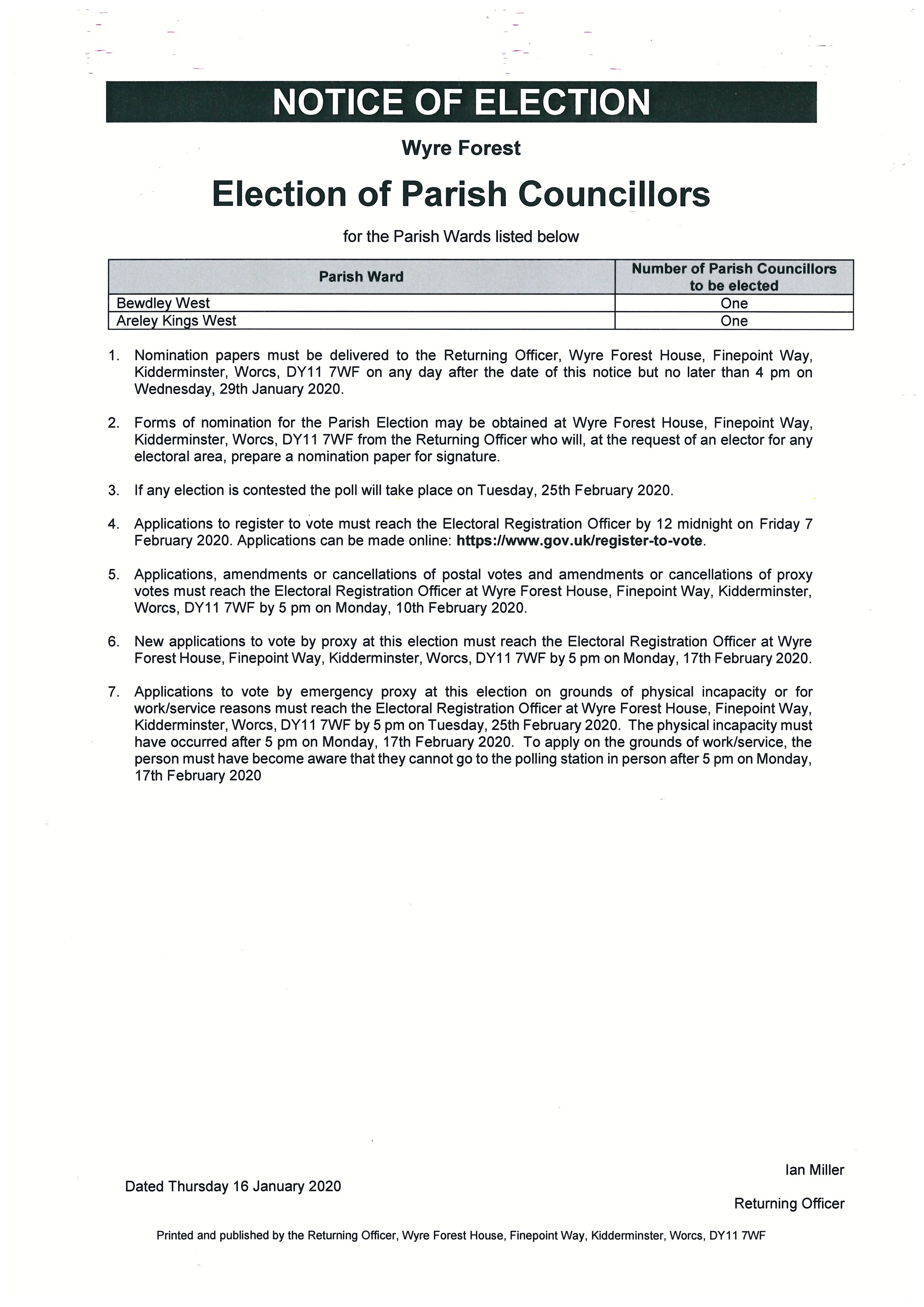 Bewdley Town Council Councillor Vacancies Bewdley Town Council Councillor Vacancies