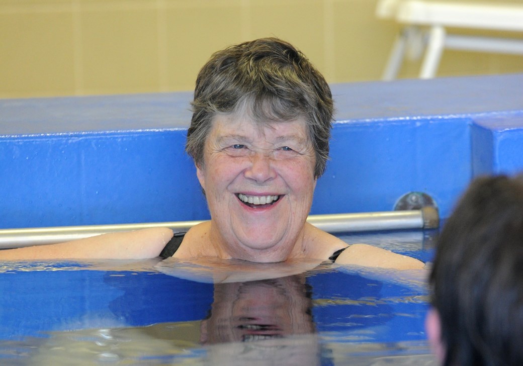 Gill during one of her aquatic physiotherapy sessions.