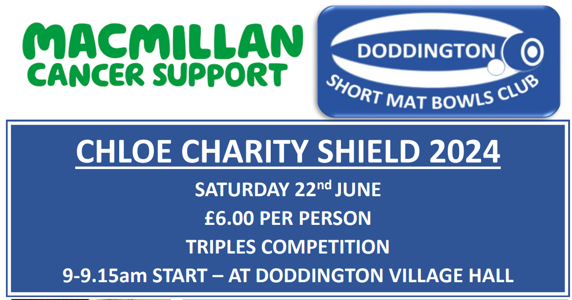 Doddington Short Mat Bowls Club Chloe Shield Entry Form