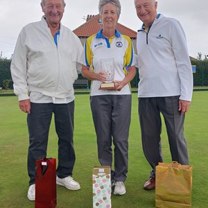 Peter Meek Triples Runners-up with prizes