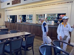 Doreen and Tara explore the bar - Jill Hatfield