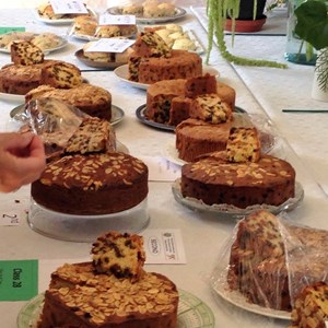 Cakes on display at the Gardening Club's Annual Show
