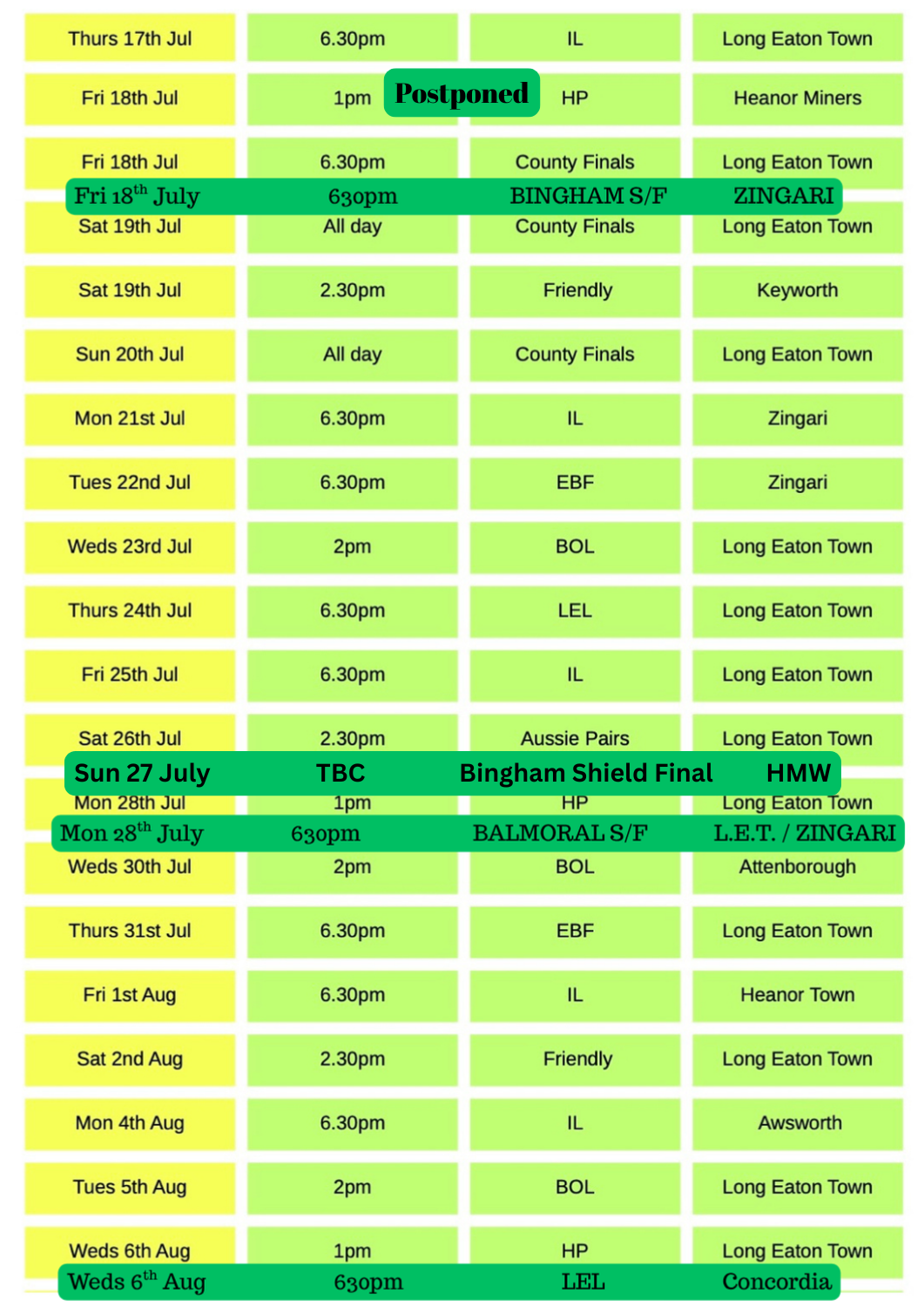 Long Eaton Town Bowls Club 2025 Calendar Long Eaton Town Bowls Club 2025 Calendar