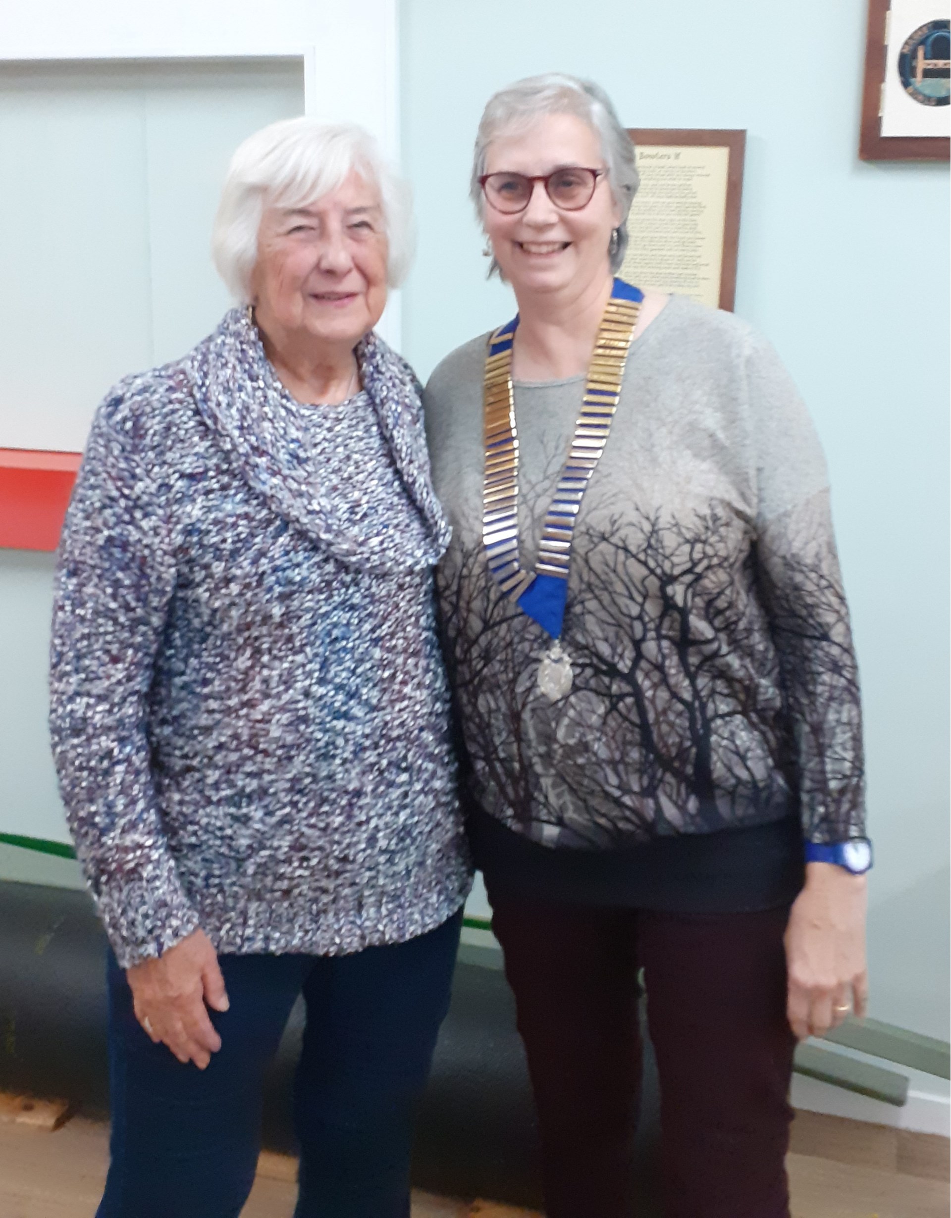 2026 President Liz Dyer with outgoing President Annette Oliver