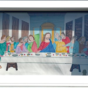 At the last supper with his friends, Jesus told them to remember him each time they ate bread and drank wine