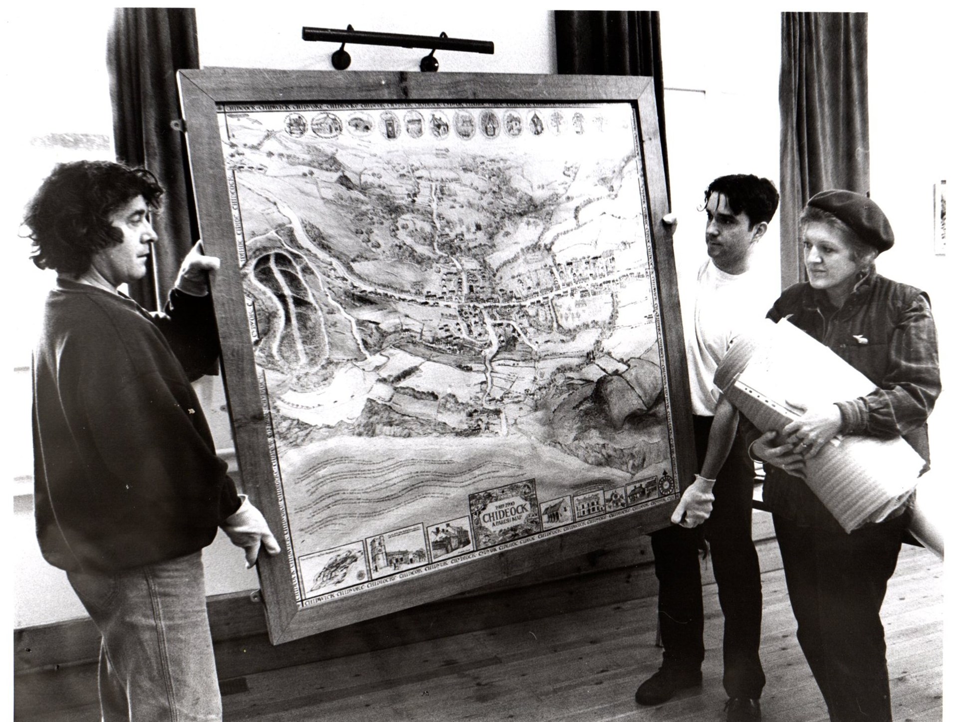 Presenting the Map to be placed on the wall of the Village Hall