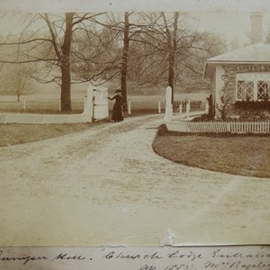 Juniper Hill. Church Lodge Entrance Ap. 1885, Mrs Rapsley?