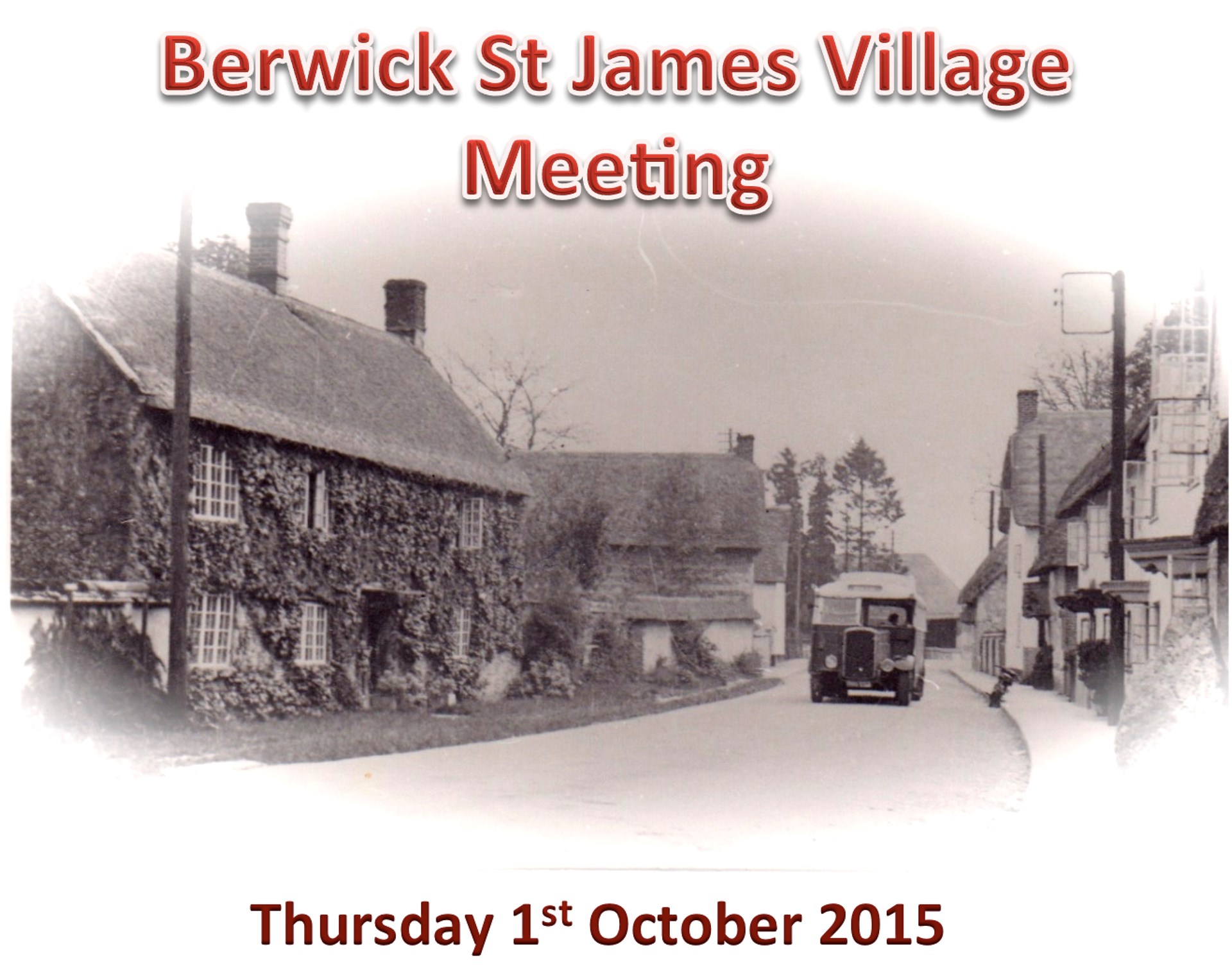Berwick St James Parish Community 1 Oct '15