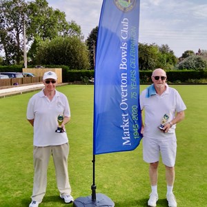 Winners of the drawn pairs competition Chris Fleckney and Eddie Owen.