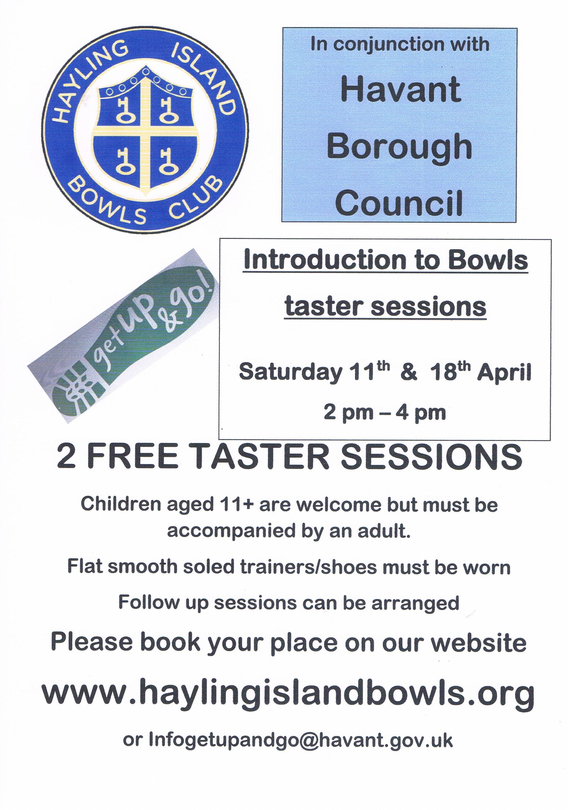 Hayling Island Bowls Club Get Up and Go  - April