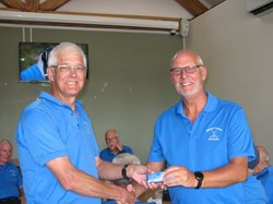 Phil was the only one to get on the green so wins nearest the pin with a 27 plus footer!