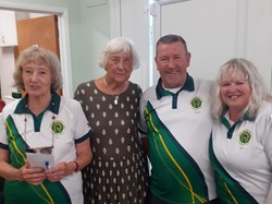 Winners 'The Oakham Trio' with President Annette Oliver.