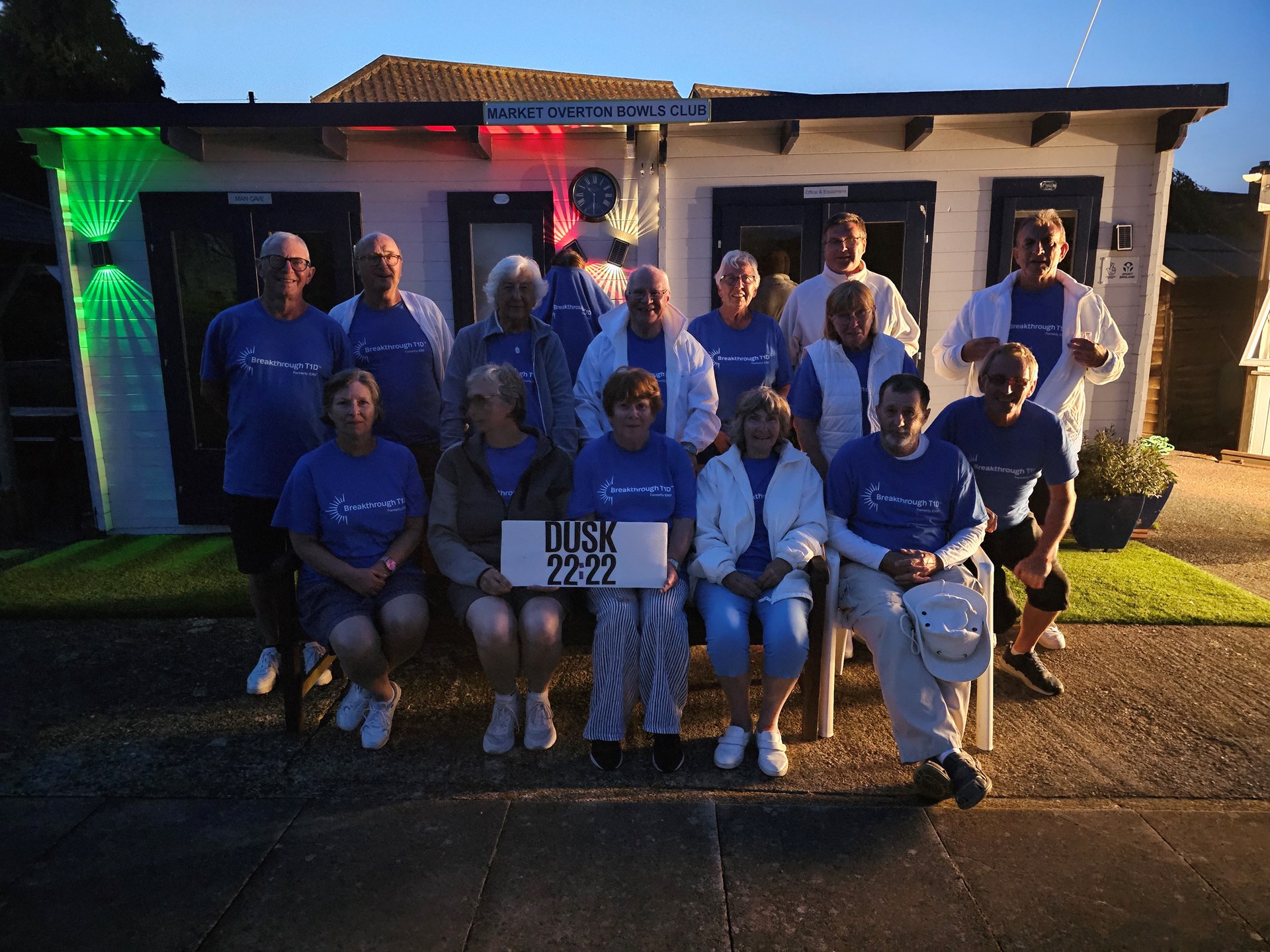 Dusk group, Kevin, Richard, Annette, Michele, Andy, Jenny, Jeannie, Jack, Tony, Clare, Liz, Carol, Pat, Jonny & James