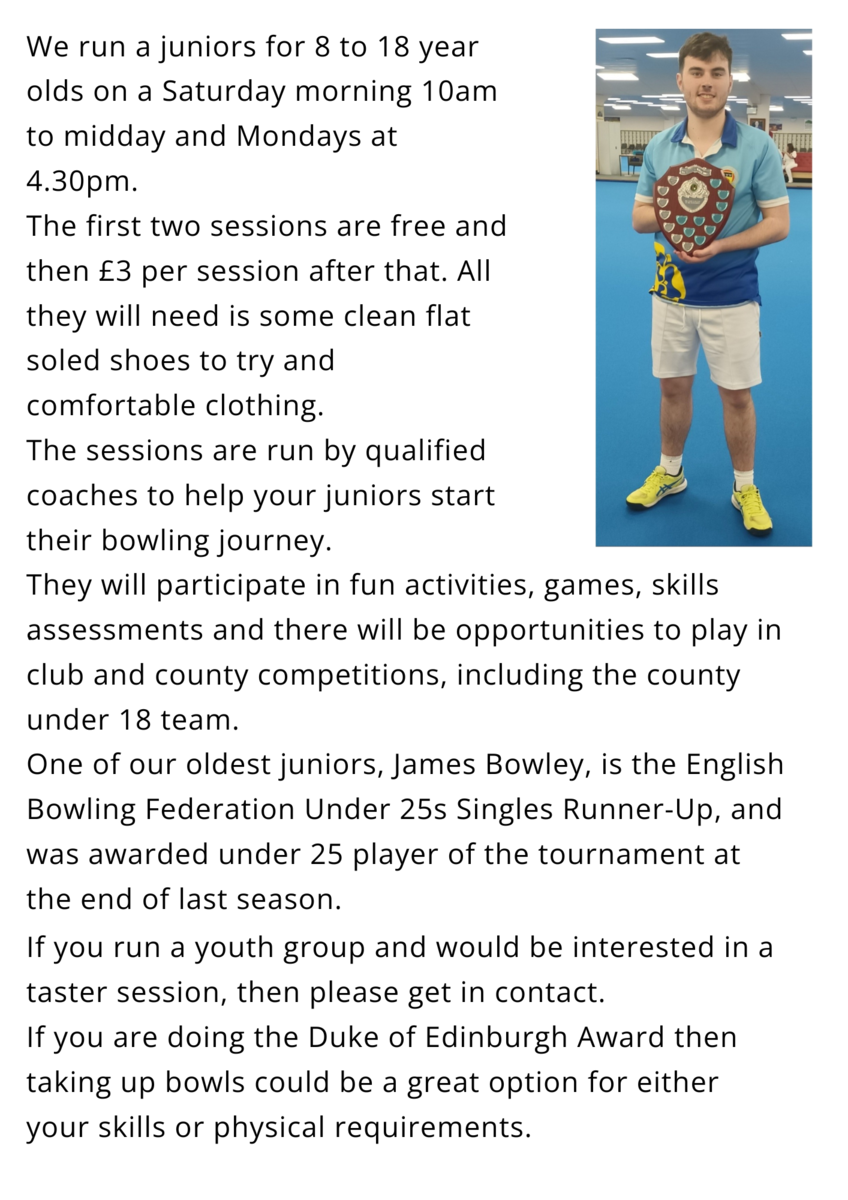 Erewash Indoor Bowls Centre Juniors Erewash Indoor Bowls Centre Juniors