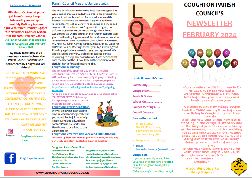 Coughton Parish Council Newsletters