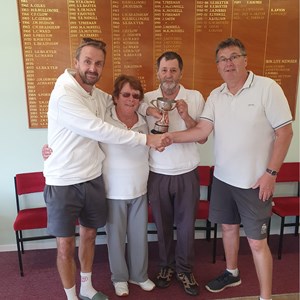 Drawn Pairs runners up Matt & carol with winners Jonny & Jack