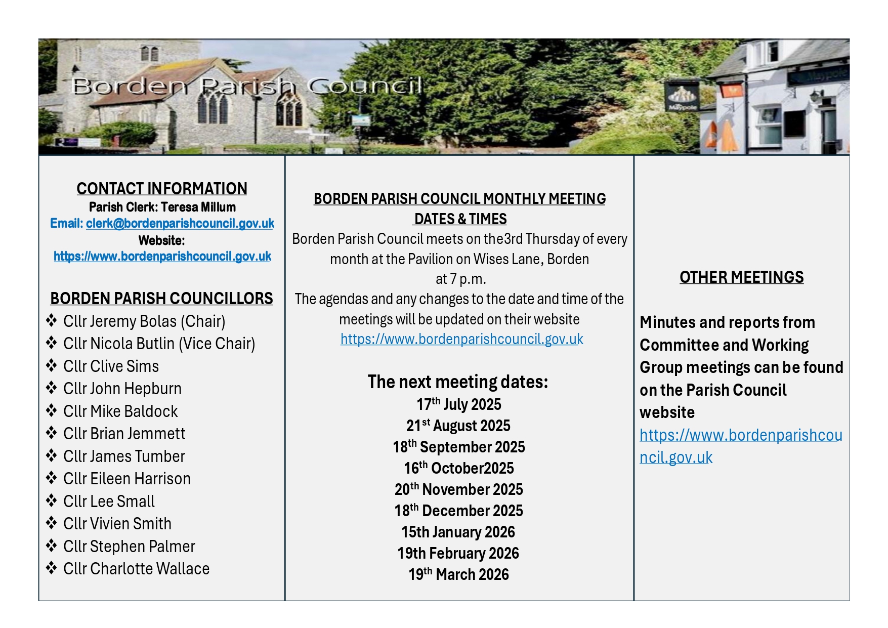 Councillor and Meeting Information Councillor and Meeting Information