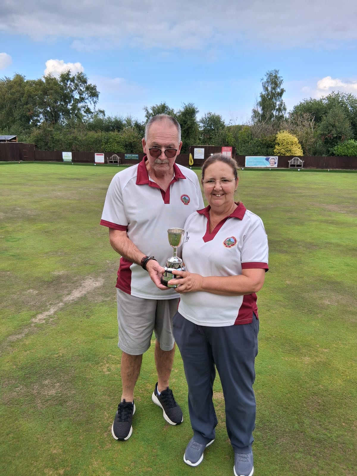 Lesley Woodward and Stewart Cotts win the Mixed Pairs
