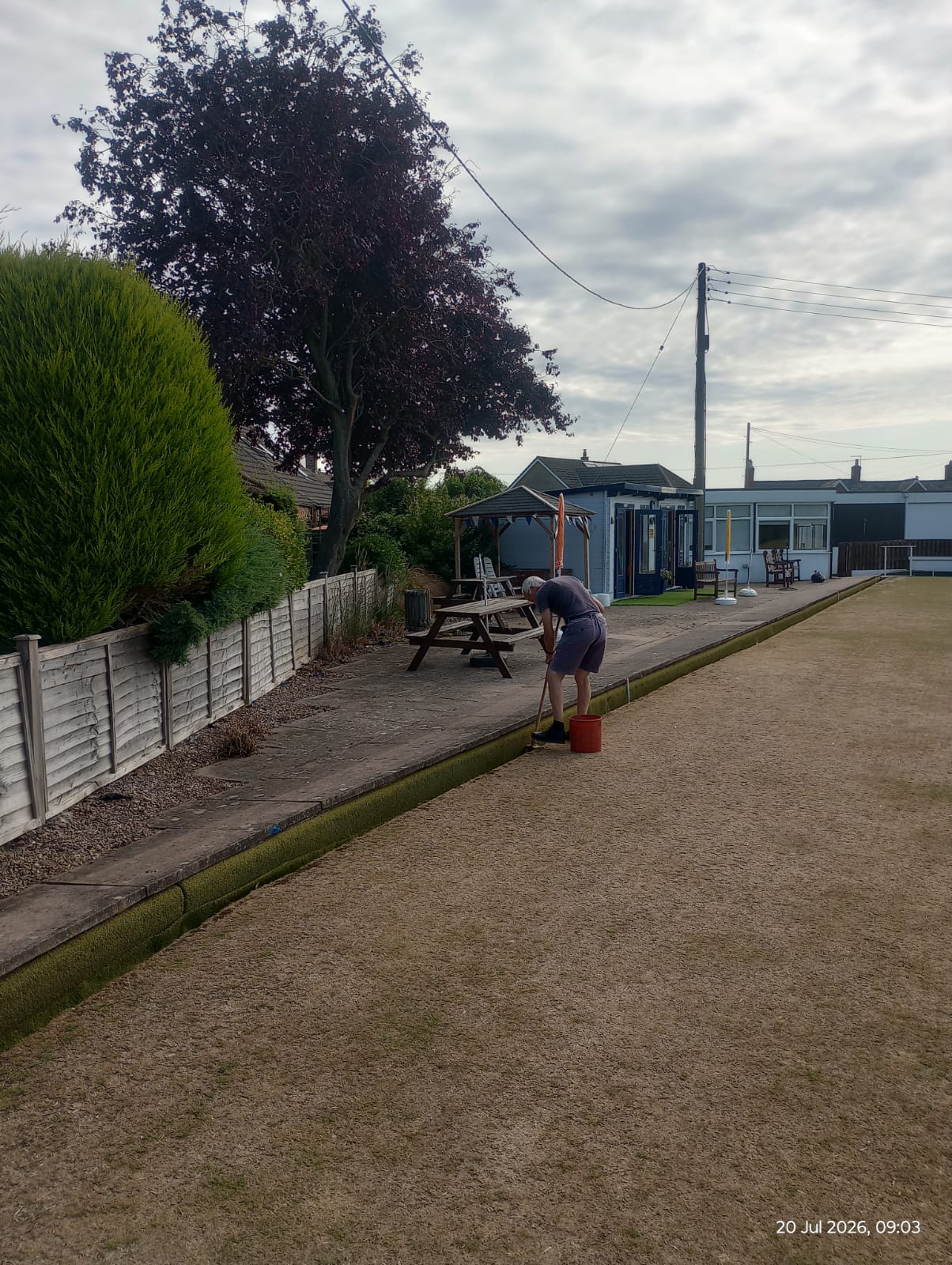 The morning after the gala, our dedicated green keeping team hard at work.