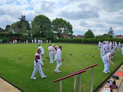 A view across the green of our match against the Essesx County Touring Team