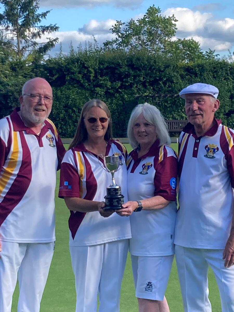 Flushed with success are (L-R) Jim Bland, Jane Ward, Sue Pitcher and Laurie Mowatt