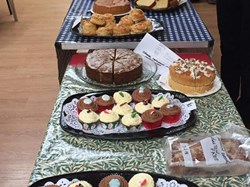 Cakes available in the WI Cafe