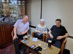 Quiz winners Wednesday 17th April. Sheila, Dave, and Ray. Dave doing quiz next week.  well done