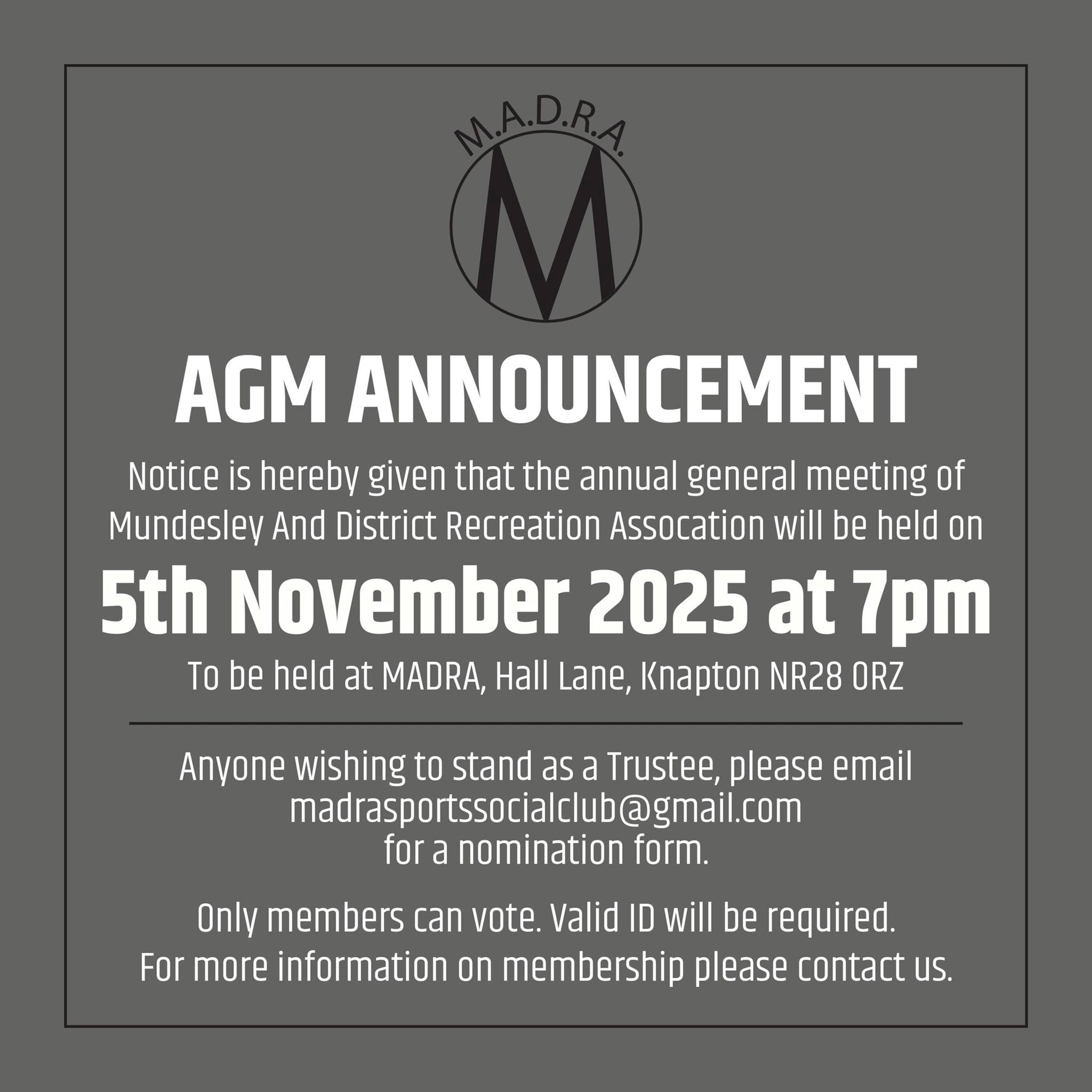 MADRA AGM 2025 MADRA AGM 2025
