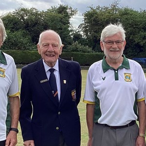 Ketton Gala: Tony Brookes with the winning Empingham team: from the left, Mike Ramsden, Steve Wheatley and Malcolm Mann