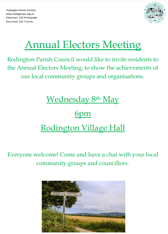 Rodington Parish Council Annual Electors Meeting