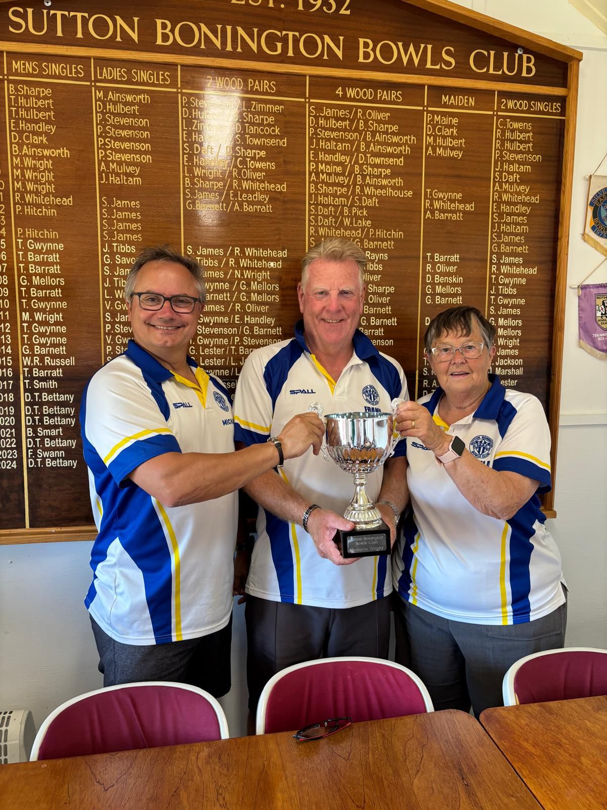 Memorial Day 2025 Winners   (l to r) Michael Skill, Frank Swann & Sheila Smart